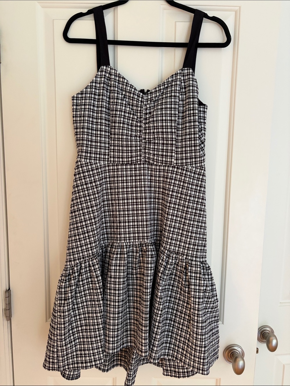 Parker NY Black & White Gingham Dress